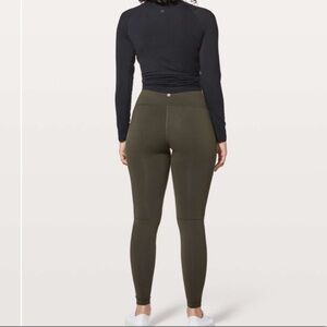 Lululemon Size 8 Mesh Green Leggings